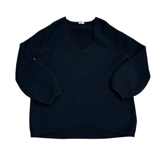 Revolve Cuyana Wool Cashmere Ribbed Balloon Sleeve Sweater - Picture 3 of 12